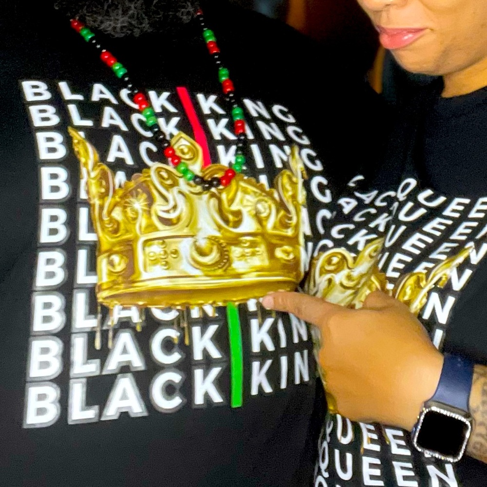 His & Her “Black King” - “Black Queen” t-shirts.